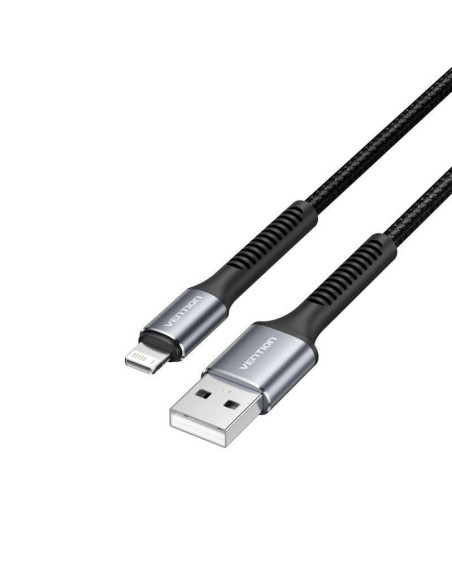 Cable usb 2.0 lightning vention h14bf/ lightning macho - usb macho/ 10w/ 480mbps/ 1m/ negro