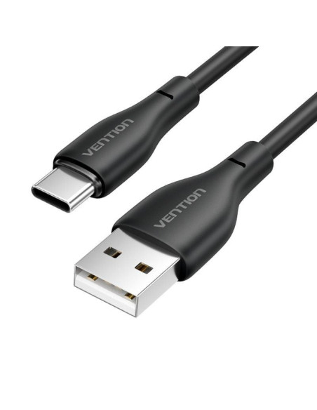 Cable usb tipo-c vention h25bf/ usb tipo-c macho - usb macho/ 15w/ 480mbps/ 1m/ negro