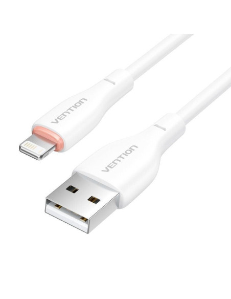 Cable usb lightning vention h26wf/ usb macho - lightning macho/ 1m/ blanco