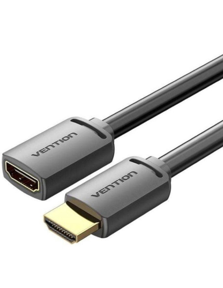Cable alargador hdmi 4k vention ahcbf/ hdmi macho - hdmi hembra/ 1m/ negro