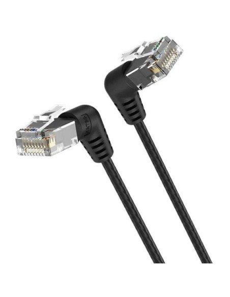 Cable de red rj45 utp vention ibobf cat.6a/ 1m/ cabeza rotatoria 360º/ negro