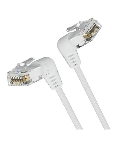 Cable de red rj45 utp vention ibowd cat.6a/ 50cm/ cabeza rotatoria 360º/ blanco