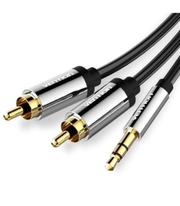 Cable estéreo vention bcfbi/ jack 3.5 macho - 2x rca macho/ 3m/ negro