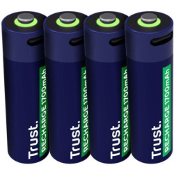 Pack de 4 pilas aa trust 25631/ recargables