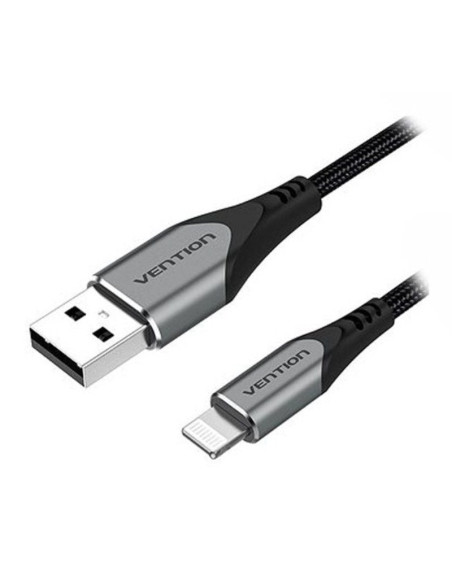 Cable usb 2.0 lightning vention labhf/ usb macho - lightning macho/ hasta 12w/ 480mbps/ 1m/ gris