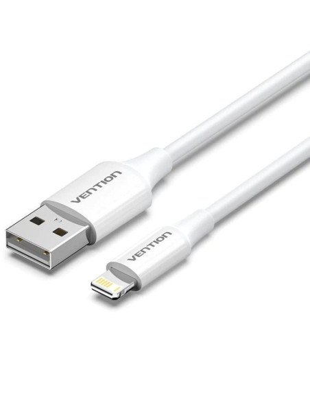 Cable usb 2.0 lightning vention laiwf/ usb macho - lightning macho/ 480mbps/ 1m/ blanco