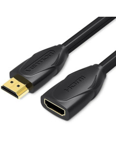 Cable alargador hdmi vention vaa-b06-b150/ hdmi macho - hdmi hembra/ 1.5m/ negro