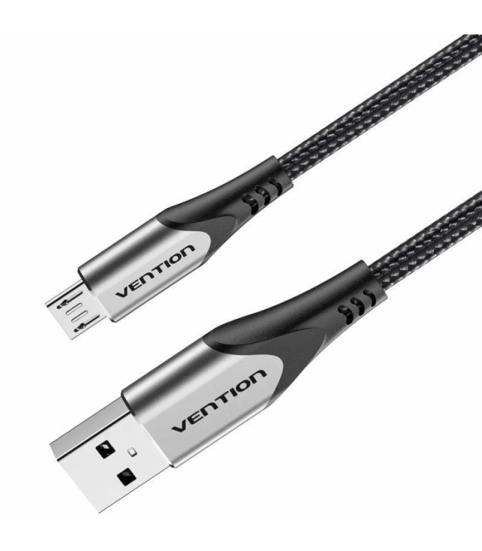 Cable usb 2.0 vention coahh/ microusb macho - usb macho/ 480mbps/ 2m/ gris