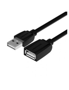 Cable alargador usb 2.0 vention vas-a44-b200/ usb macho - usb hembra/ 480mbps/ 2m/ negro