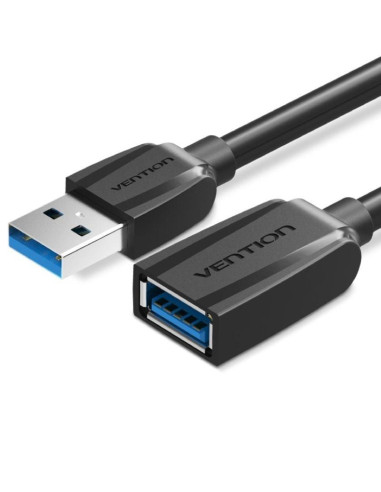 Cable alargador usb 3.0 vention vas-a45-b200/ usb macho - usb hembra/ 5gbps/ 2m/ negro