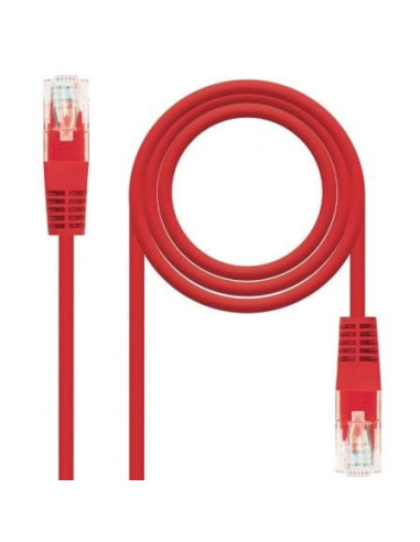 Cable de red rj45 utp nanocable 10.20.0400-l30 cat.6/ 30cm/ rojo