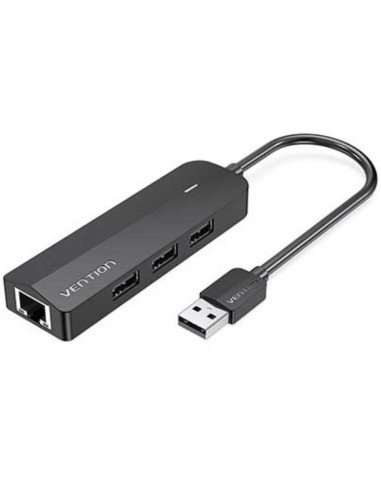 Docking usb 2.0 vention chpbb/ 3xusb/ 1xmicro usb pd/ 1xrj45/ negro