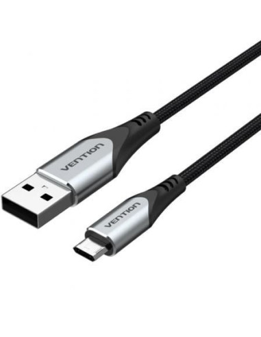 Cable usb 2.0 vention cochh/ microusb macho - usb macho/ 480mbps/ 2m/ gris