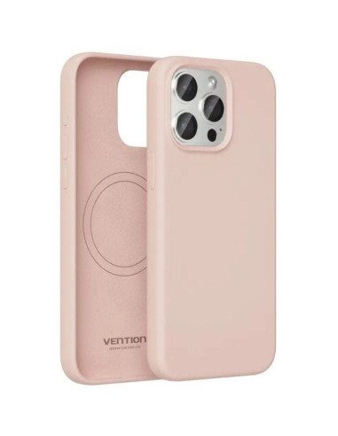 Funda silicona con magsafe vention kudp0-20/ compatible con iphone 13 mini/ rosa