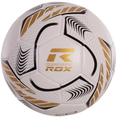Balón de fútbol rox sport r-comand/ blanco y dorado