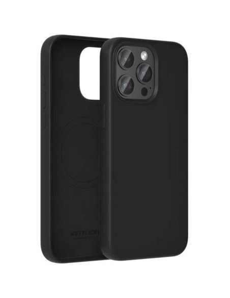 Funda silicona con magsafe vention kueb0-10/ compatible con iphone 14/ negra