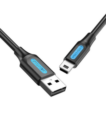 Cable usb 2.0 vention combd/ usb macho - miniusb macho/ 480mbps/ 50cm/ negro
