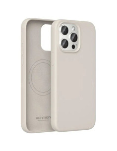 Funda silicona con magsafe vention kufm0-10/ compatible con iphone 15/ gris grava