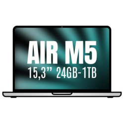 Apple macbook air 15,3'/ m5 10-core cpu/ 24gb/ 1tb ssd/ 10-core gpu/ plata