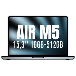 Apple macbook air 15,3'/ m5 10-core cpu/ 16gb/ 512gb ssd/ 10-core gpu/ azul