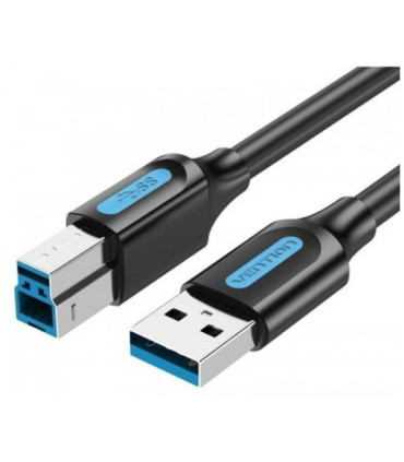 Cable usb 3.0 vention coobh/ usb tipo-b macho - usb macho/ 5gbps/ 2m/ negro