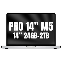 Apple macbook pro 14'/ m5 pro 18-core cpu/ 24gb/ 2tb ssd/ 20-core gpu/ plata