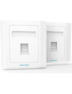 Placa de pared tipo 86 vention ifaw0/ 1 puerto rj45