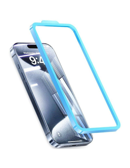 Protector de pantalla de cristal templado vention kuntca-10 para iphone 16 + herramienta de instalación