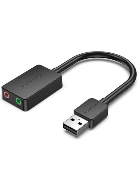 Tarjeta de sonido vention cdyb0/ 2.1/ negro