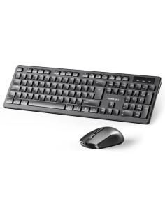 Teclado y ratón inalámbricos vention combo ktdb0-es/ negro