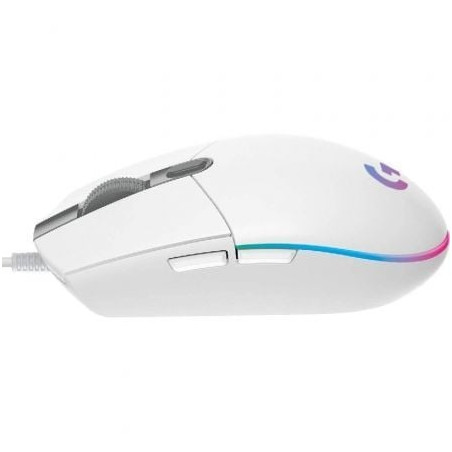 Ratón gaming logitech g102 lightsync/ hasta 8000 dpi/ blanco
