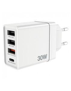 Cargador de pared verbatim chr-30eu2/ 1xusb tipo-c/ 3xusb/ 30w