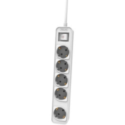 Regleta con interruptor philips chp2154w/12/ 5 tomas de corriente/ cable 1.5m/ blanco