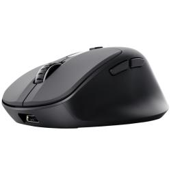 Ratón Ergonómico Inalámbrico Trust Zevo 25991/ Batería recargable/ Hasta 4000 DPI/ Negro