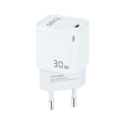 Cargador de Pared GaN TooQ TQWC-GANPD30WT/ 1xUSB Tipo-C/ 30W