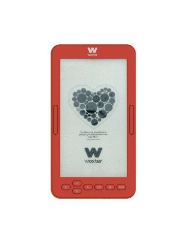 Libro electrónico ebook woxter scriba 195 s/ 4.7'/ tinta electrónica/ rojo