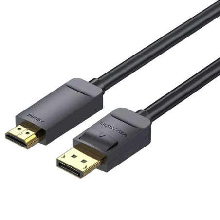Cable conversor vention hagbf/ displayport macho - hdmi 4k macho/ 1m/ negro