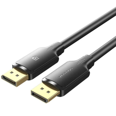 Cable displayport vention hakbf/ displayport macho - displayport 4k macho/ 1m/ negro