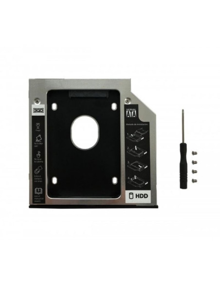 Adaptador dvd a disco hd/ssd 3go hddcaddy127/ incluye destornillador y tornillos