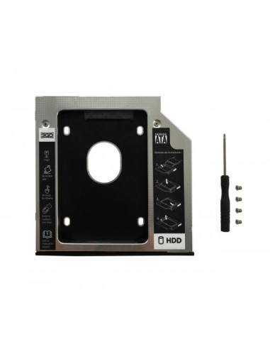 Adaptador dvd a disco hd/ssd 3go hddcaddy95/ incluye destornillador y tornillos