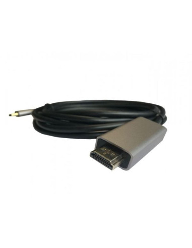 Cable hdmi 3go c137/ hdmi macho - usb tipo-c macho/ 2m/ negro