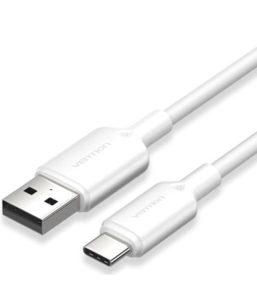 Cable usb 2.0 tipo-c vention ctqwh/ usb tipo-c macho - usb macho/ hasta 60w/ 480mbps/ 2m/ blanco
