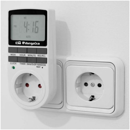Programador de enchufe orbegozo pg 25/ potencia máxima 3680w