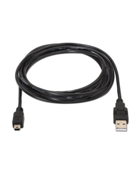 Cable usb 2.0 aisens a101-0025/ usb macho - usb mini/ hasta 2.5w/ 60mbps/ 1.8m/ negro