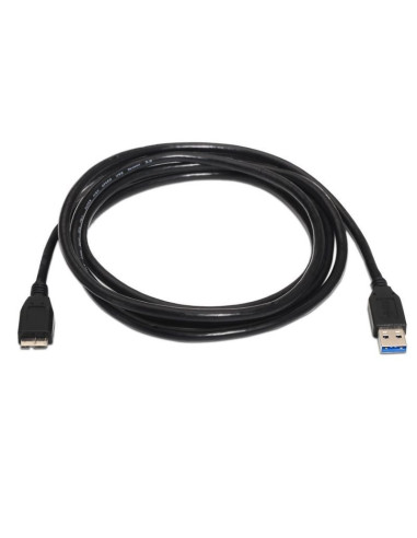 Cable usb 3.0 aisens a105-0044/ usb macho - microusb macho/ hasta 9w/ 625mbps/ 2m/ negro