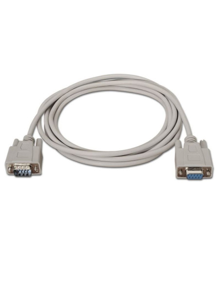 Cable serie rs232 aisens a112-0065/ db9 macho - db9 hembra/ hasta 0.15w/ 1.6mbps/ 1.8m/ beige