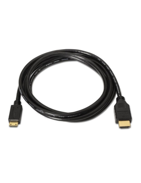 Cable hdmi aisens a119-0114/ hdmi macho - mini hdmi macho/ hasta 10w/ 720mbps/ 1.8m/ negro