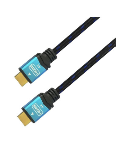 Cable hdmi 2.0 4k aisens a120-0357/ hdmi macho - hdmi macho/ hasta 10w/ 2250mbps/ 2m/ negro/ azul