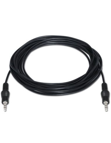 Cable estéreo aisens a128-0143/ jack 3.5 macho - jack 3.5 macho/ hasta 0.1w/ 3m/ negro