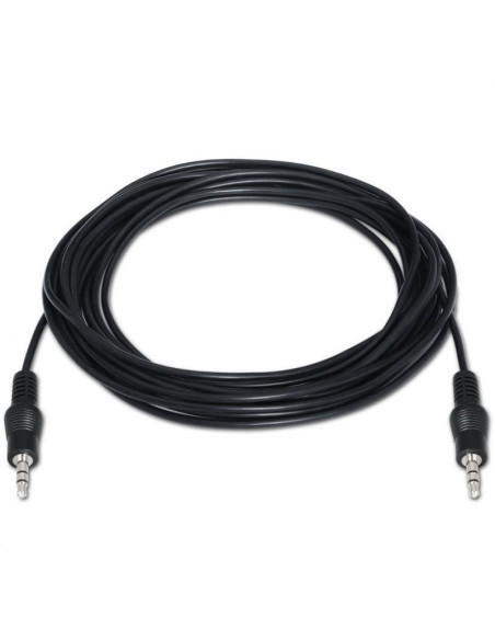 Cable estéreo aisens a128-0143/ jack 3.5 macho - jack 3.5 macho/ hasta 0.1w/ 3m/ negro
